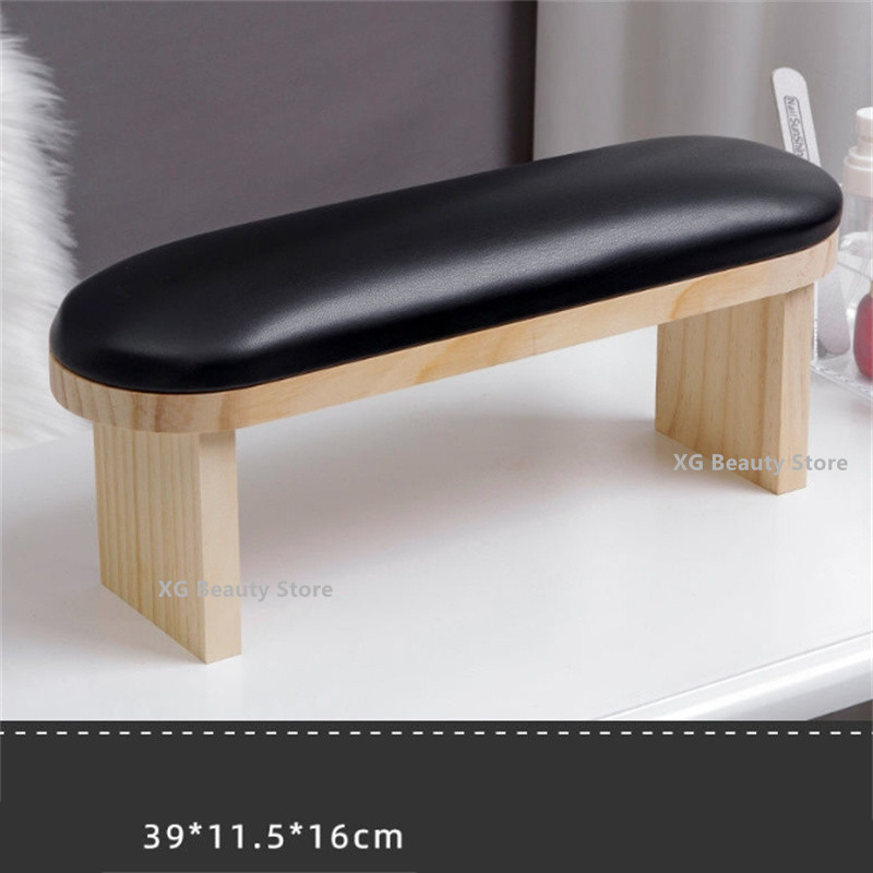 Leatherwork Desk - Support d'art d'ongle en cuir PU
