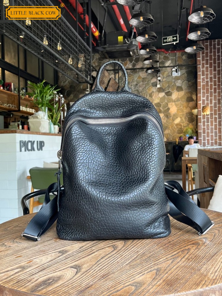 Leather Work Bag Mens - Sac à dos décontracté en peau