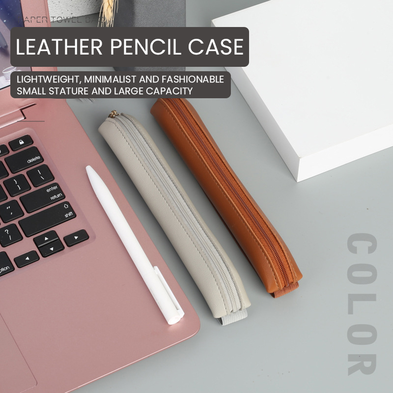Leather Work Notepad - Porte-stylo en cuir PU avec fermeture