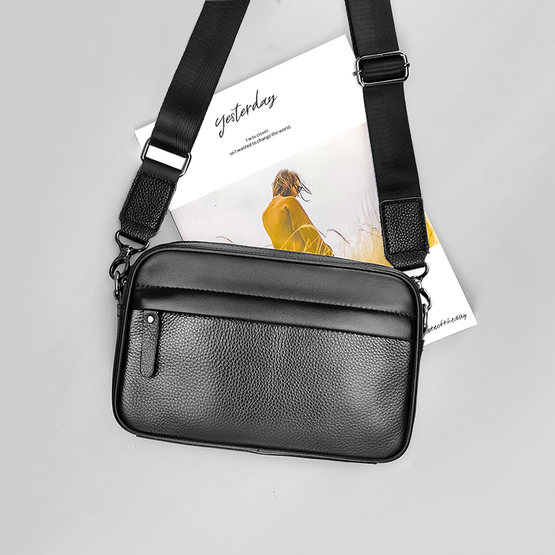 Leather Work Bag Mens - Sac à bandoulière en cuir véritable