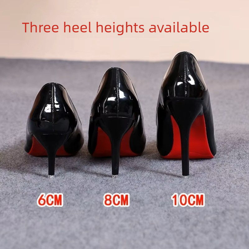Leather Work Women Shoes - Escarpins à talon aiguille en cuir