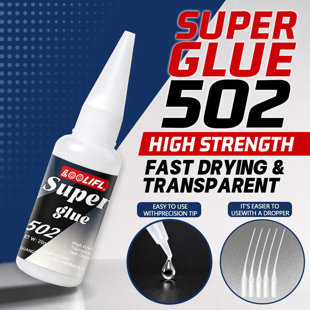 Contact Cement Leather - Loolifl-502-20Ml Adhésif cyanoacrylate transparent instantané à