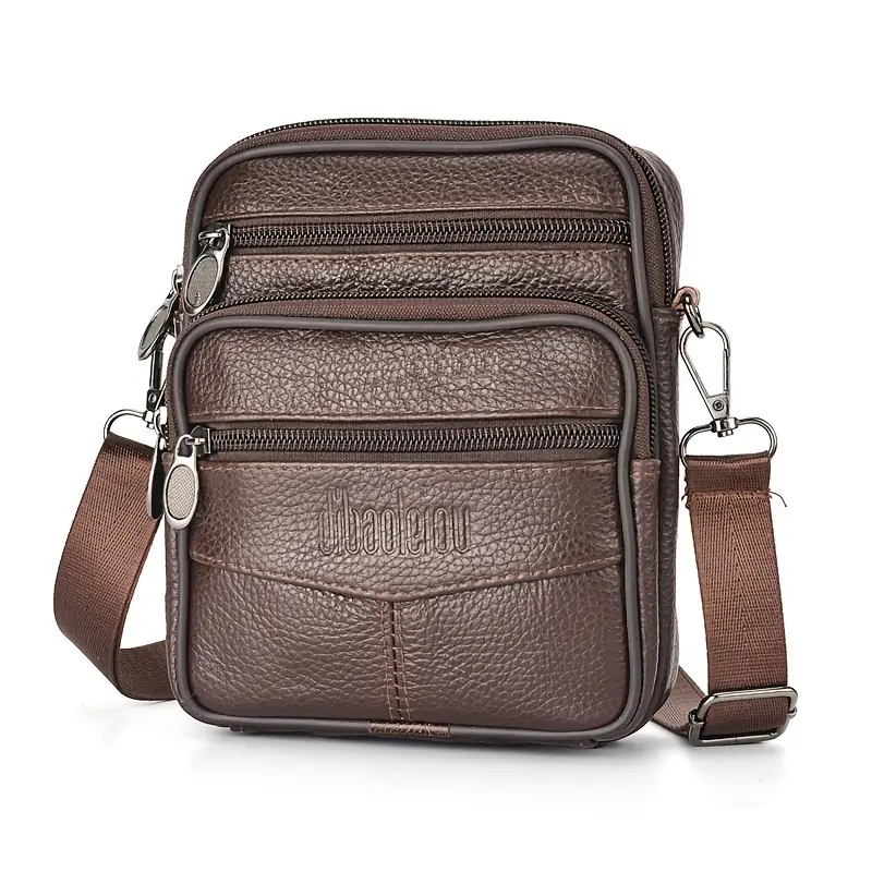 Leather Work Bag Mens - Nouveau sac à bandoulière en cuir