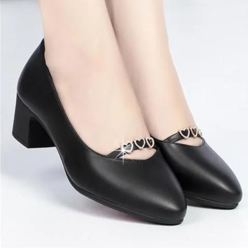 Leatherworking Classic - Femmes doux léger confort noir chaussures