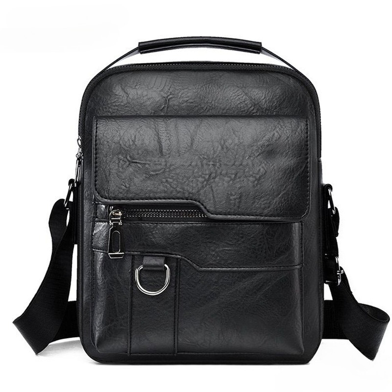 Leather Work Bag Mens - Sac à bandoulière décontracté pour homme,