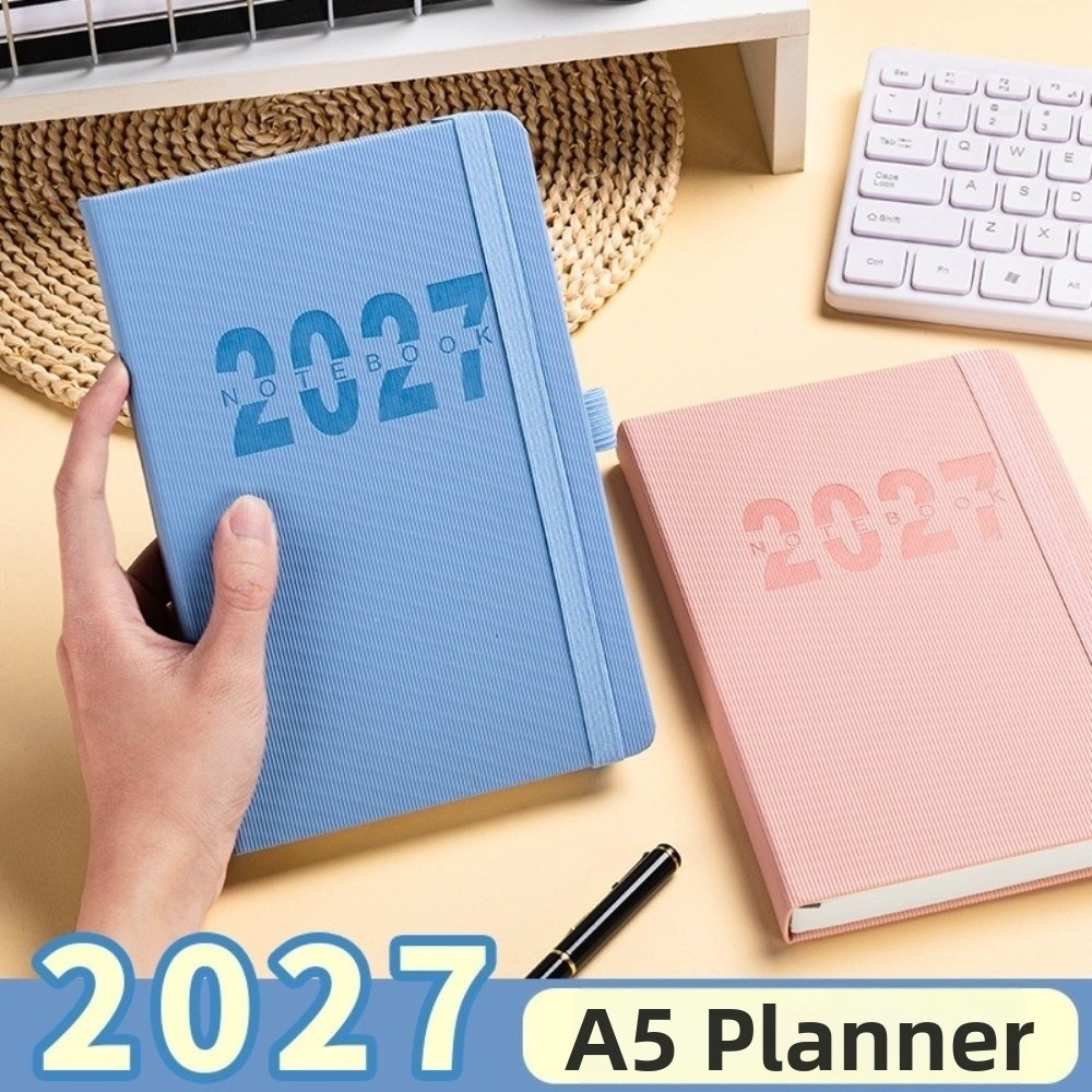 Leather Work Notepad - Carnet de planification 2027 en anglais,