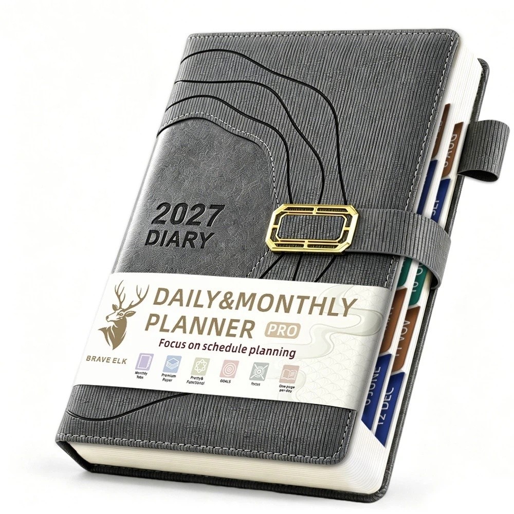 Leather Work Notepad - Carnet de notes épaissi 2027, couverture