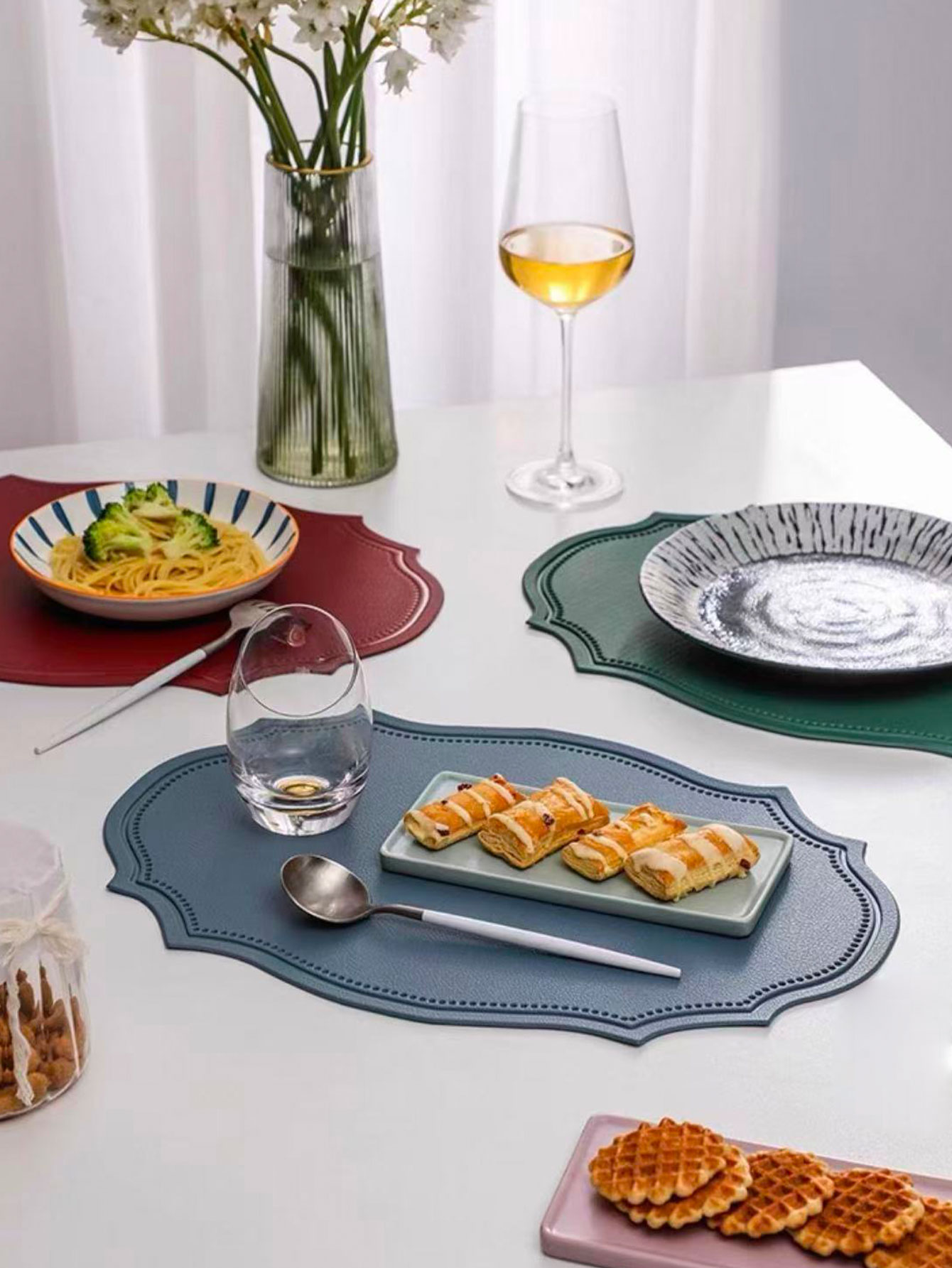 Leatherwork Desk - Set de table en cuir style