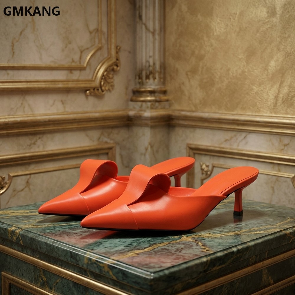 Leather Work Women Shoes - Chaussures Mary Jane à bout pointu