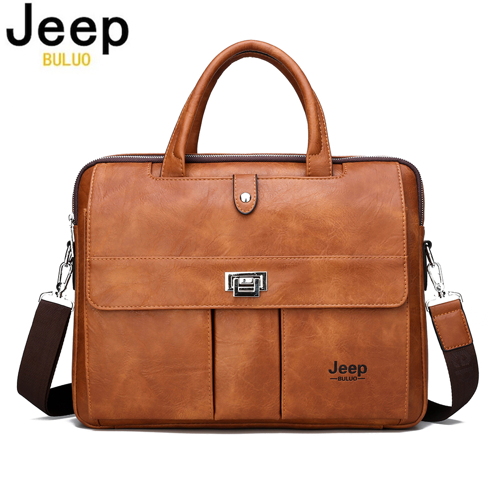 Leather Work Bag Mens - Sacoche en cuir pour homme Jeep