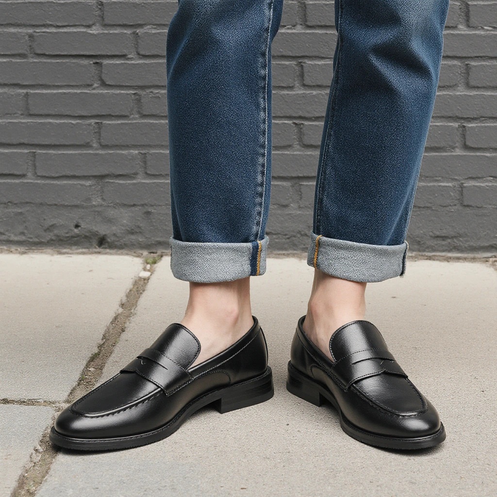 Mocassins noirs pour hommes, c - Leatherworking Classic avis et prix
