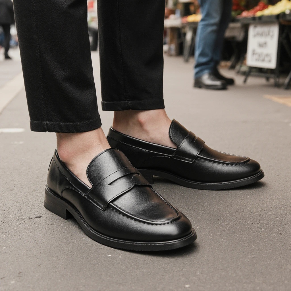 Mocassins noirs pour hommes, c - Leatherworking Classic avis et prix