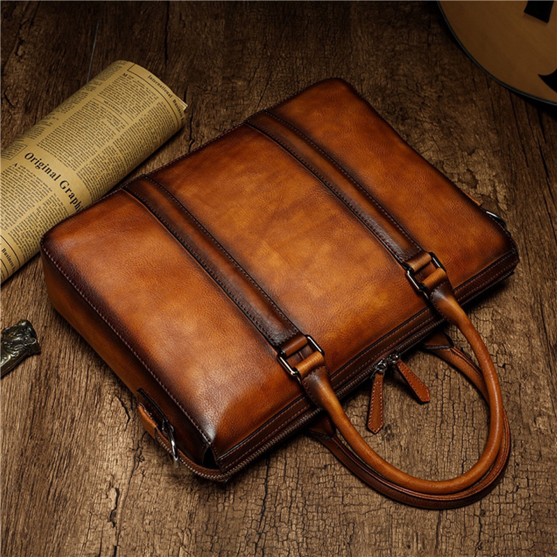 Porte-documents en cuir pleine - Leather Work Bag Mens avis et prix