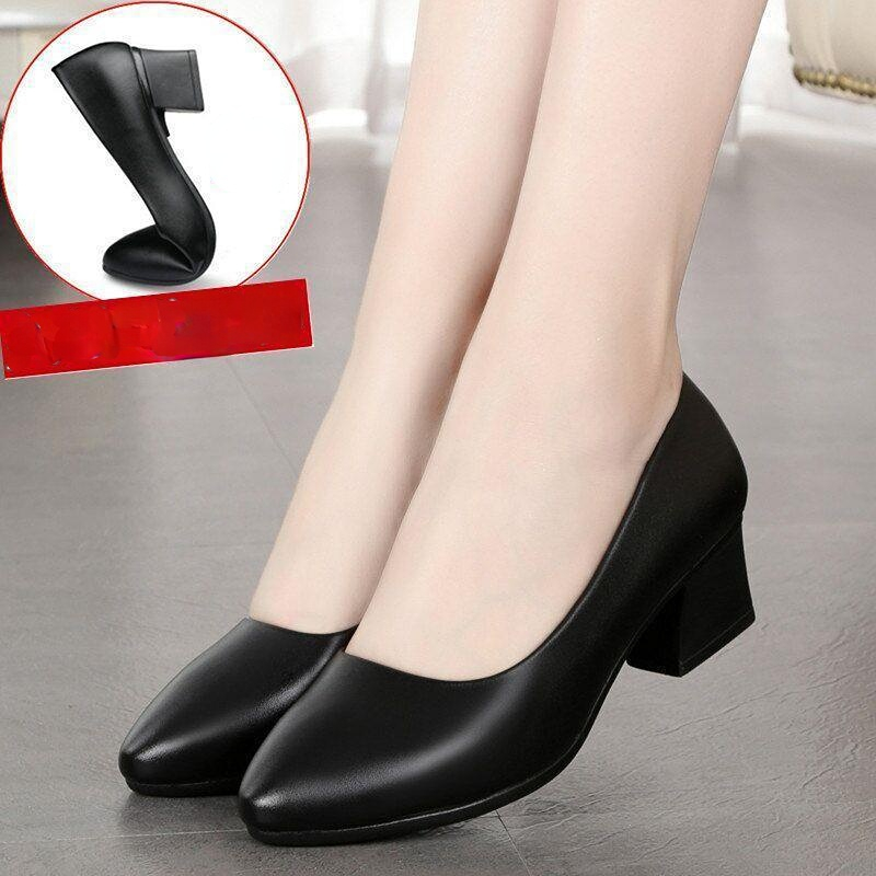 Chaussures de Travail Noires à - Leather Work Women Shoes avis et prix