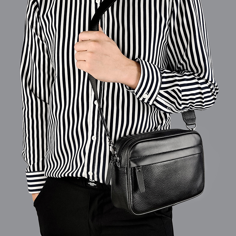 Sac à bandoulière en cuir véri - Leather Work Bag Mens avis et prix