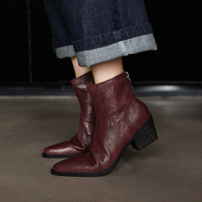 Nouvelles bottes pour femmes e - Leather Work Women Shoes avis et prix