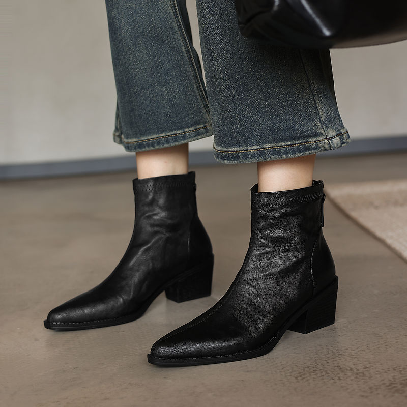 Nouvelles bottes pour femmes e - Leather Work Women Shoes avis et prix