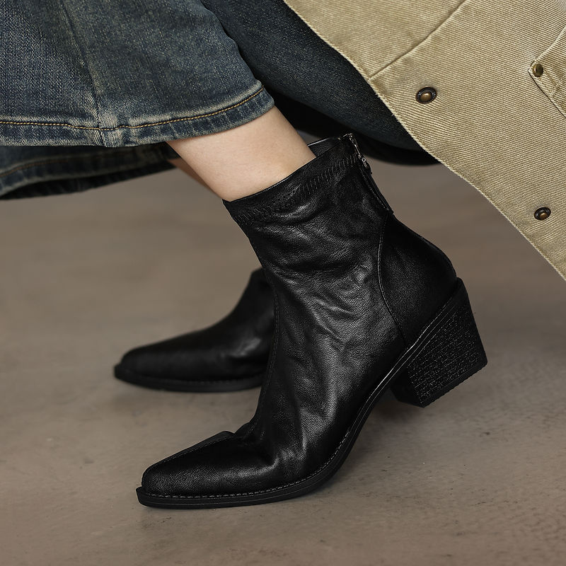 Nouvelles bottes pour femmes e - Leather Work Women Shoes avis et prix