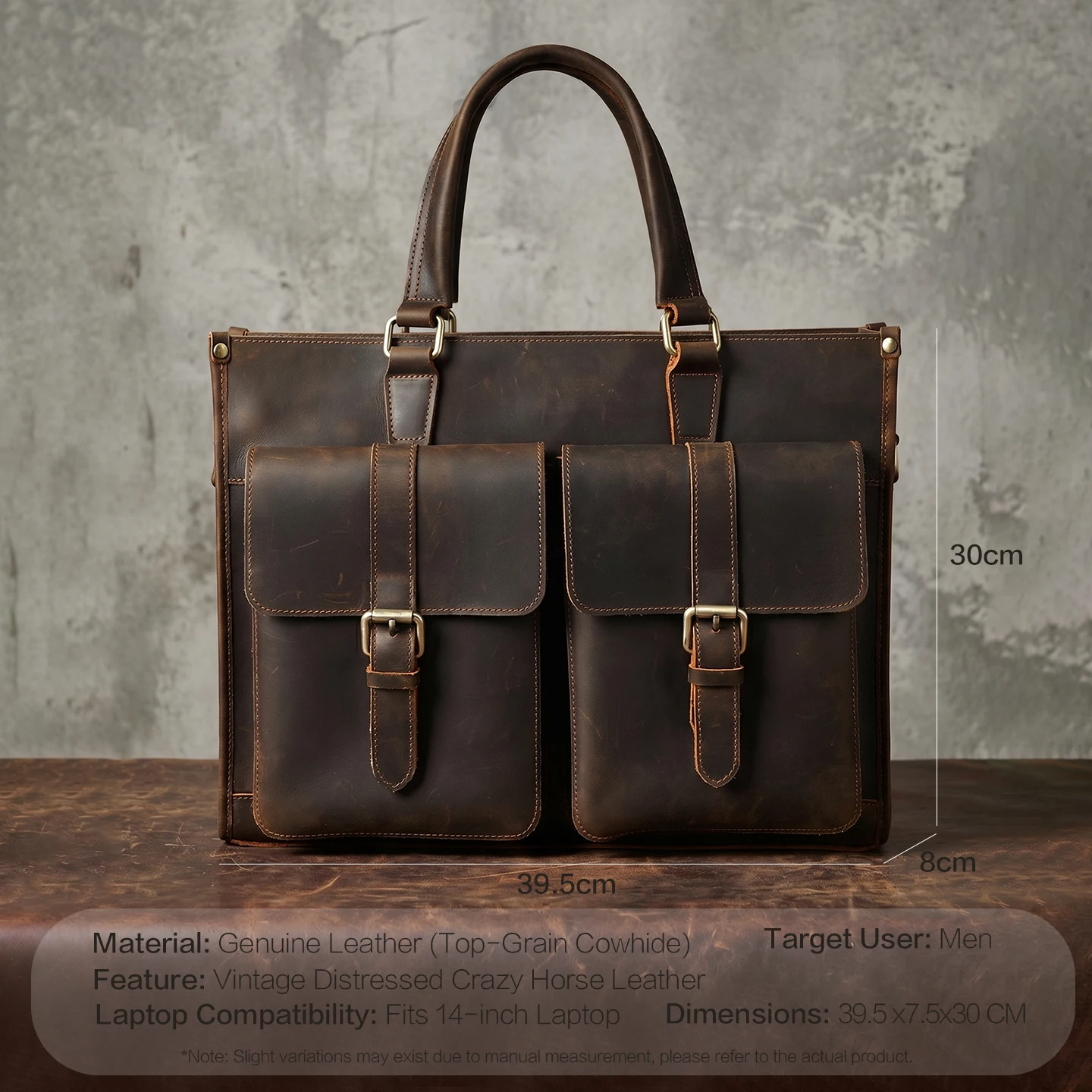 Sac à bandoulière vintage en c - Leather Work Bag Mens avis et prix