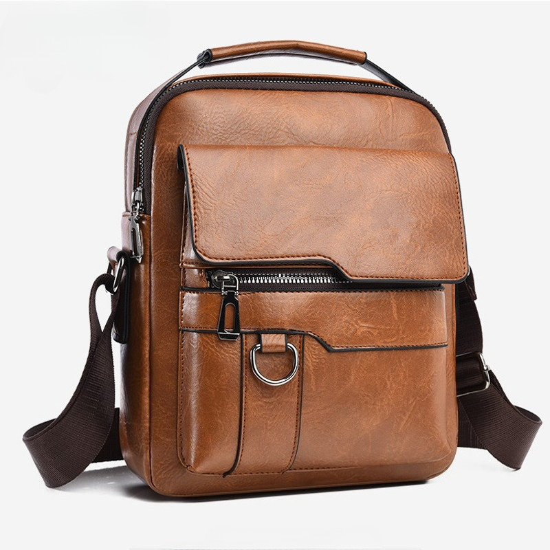 Sac à bandoulière décontracté  - Leather Work Bag Mens avis et prix