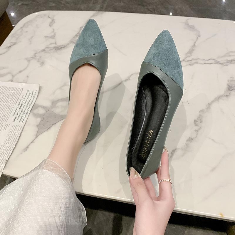 Chaussures plates en cuir noir - Leather Work Women Shoes avis et prix