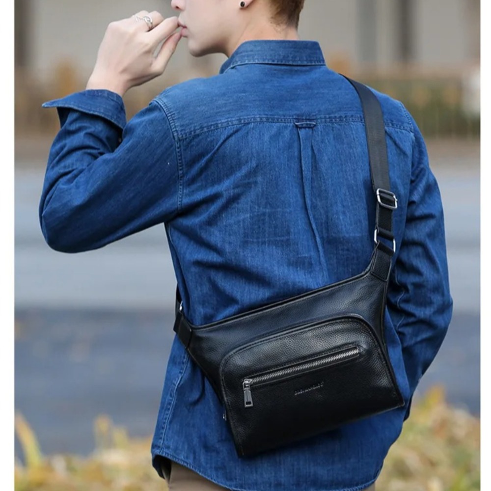 Sac à bandoulière en cuir étan - Leather Work Bag Mens avis et prix