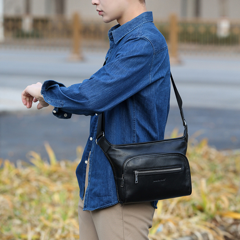 Sac à bandoulière en cuir étan - Leather Work Bag Mens avis et prix