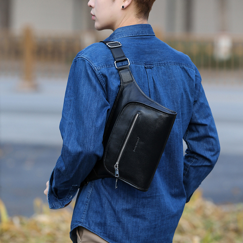 Sac à bandoulière en cuir étan - Leather Work Bag Mens avis et prix