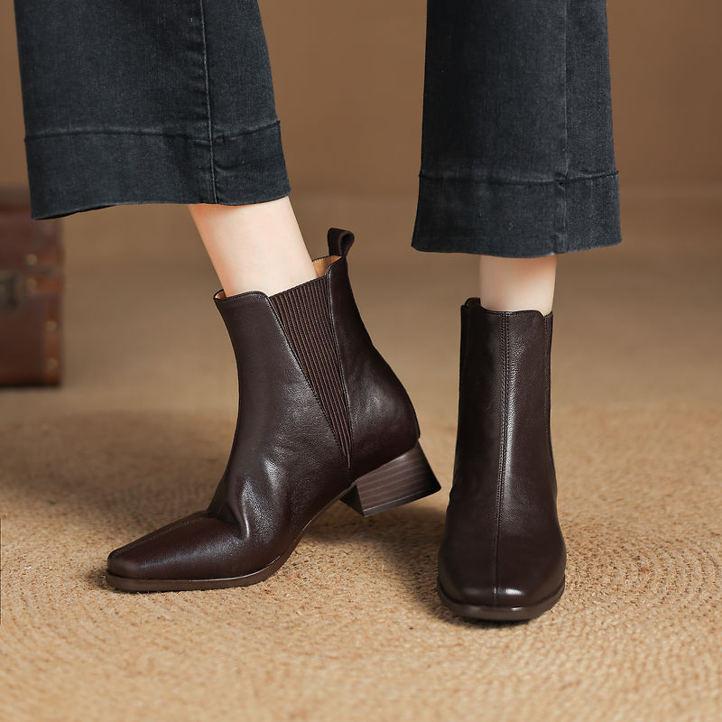 NOUVELLES Bottes d'automne pou - Leather Work Women Shoes avis et prix