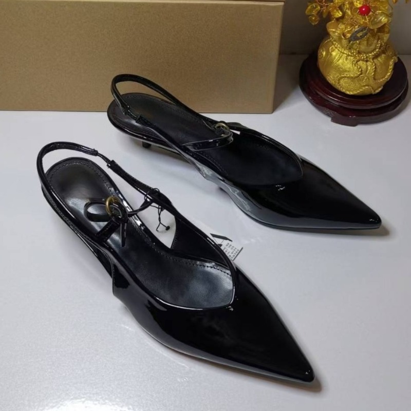 Escarpins en cuir verni élégan - Leather Work Women Shoes avis et prix