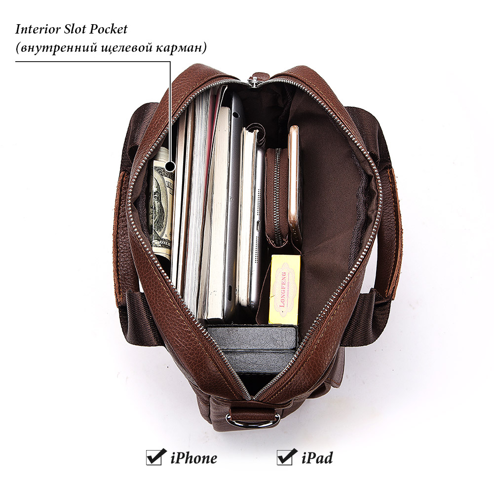 Sacs en cuir véritable durable - Leather Work Bag Mens avis et prix